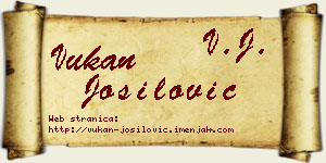 Vukan Jošilović vizit kartica